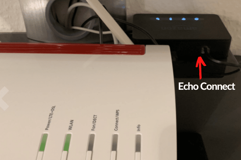 Echo Connect wird mit dem Modem verbunden